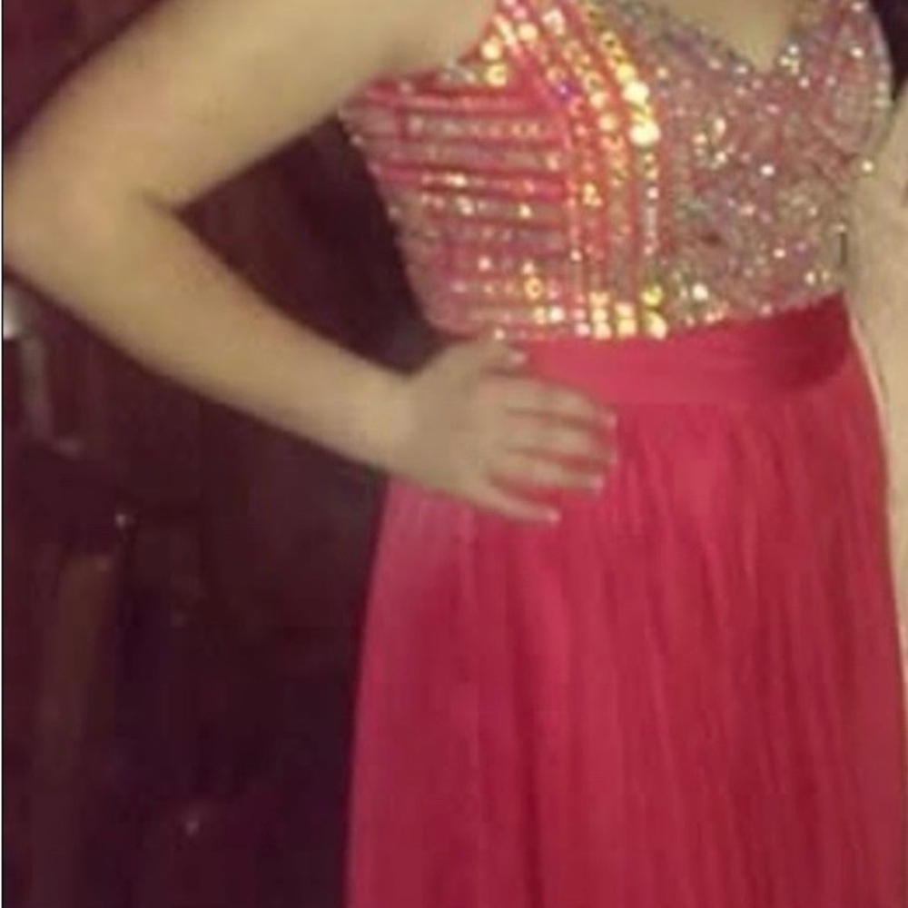 Sparkling Pink Evening Dress